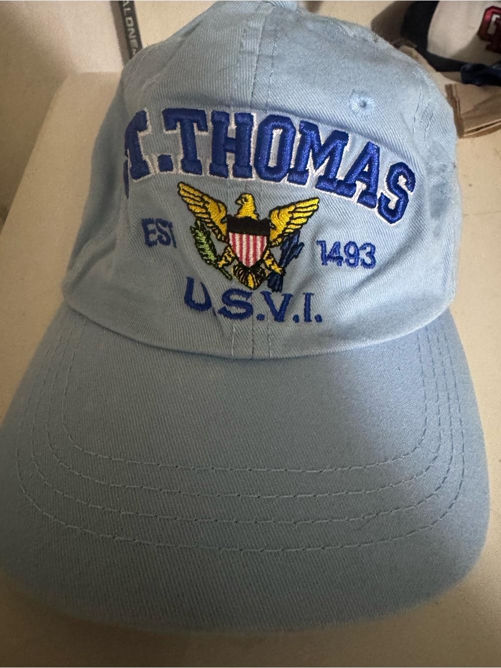 USVI Light Blue Embroidered Baseball Cap